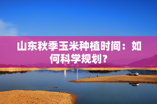 山东秋季玉米种植时间：如何科学规划？